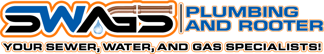 SWAGS Plumbing and Rooter logo with tagline: Your Sewer, Water, and Gas Specialists!